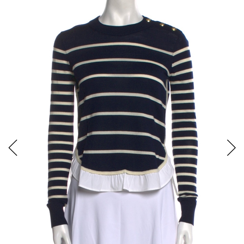 Veronica Beard
Merino Wool Striped Sweatshirt